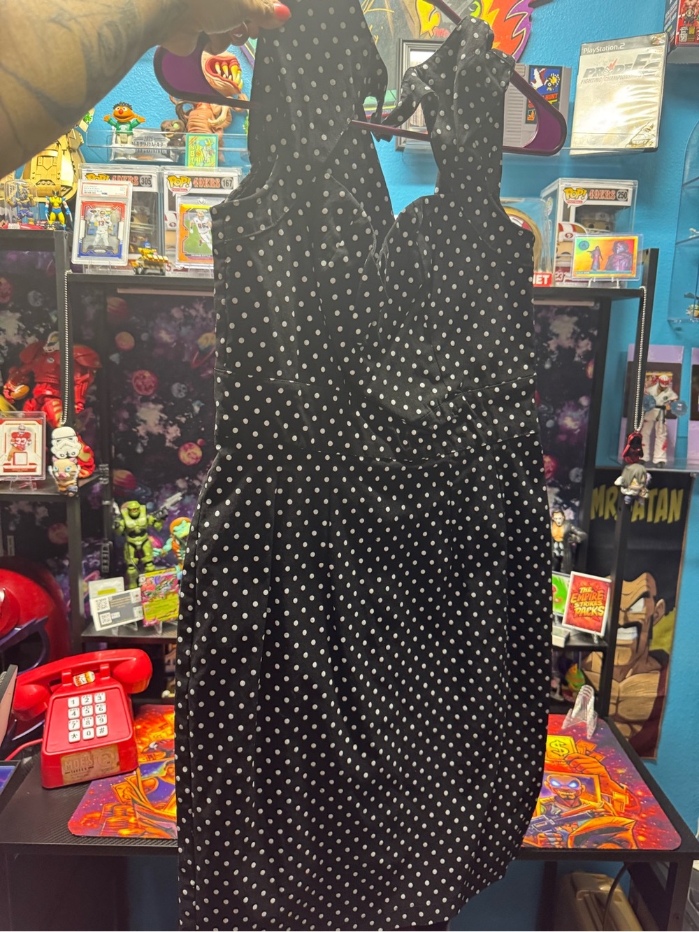 Hell Bunny Black and White Polka Dot Dress
